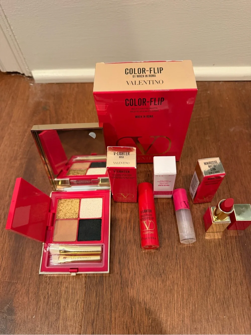 Valentino Color-Flip Pink Eyeshadow Palette & Lip Duo